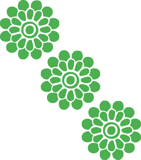 Drei Blumen stehen symbolisch für drei Workshops zum Thema "Drittmittelanträge entwickeln und schreiben"